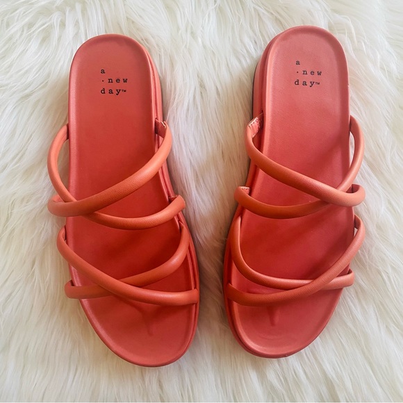 AND NWOT Pink Coral Dory Platform Sandals - Picture 6 of 11